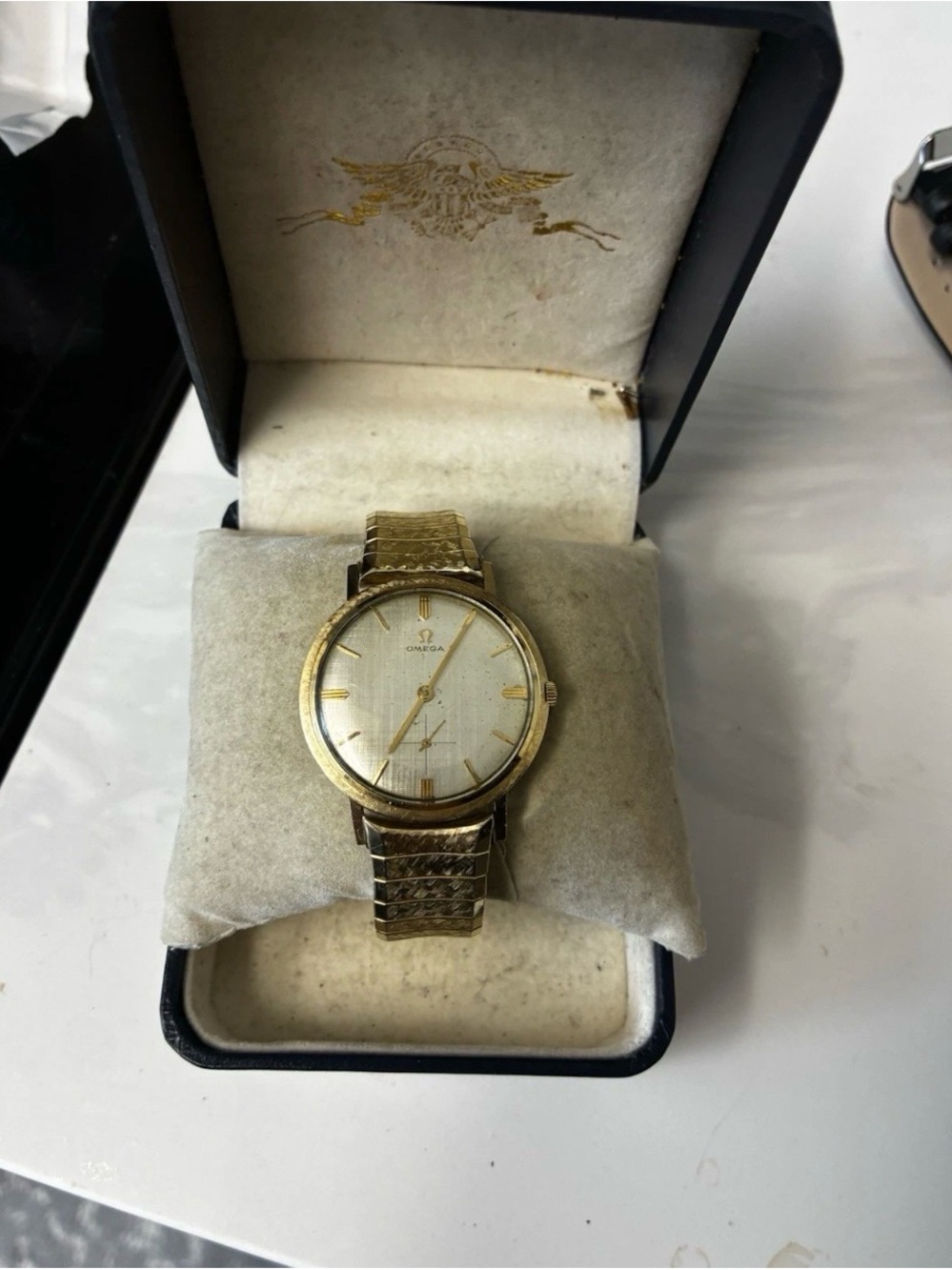 1962 14K Gold Filled Omega Windup 34mm Watch 17 Jewels 19844002 RUNNING 510 Cal